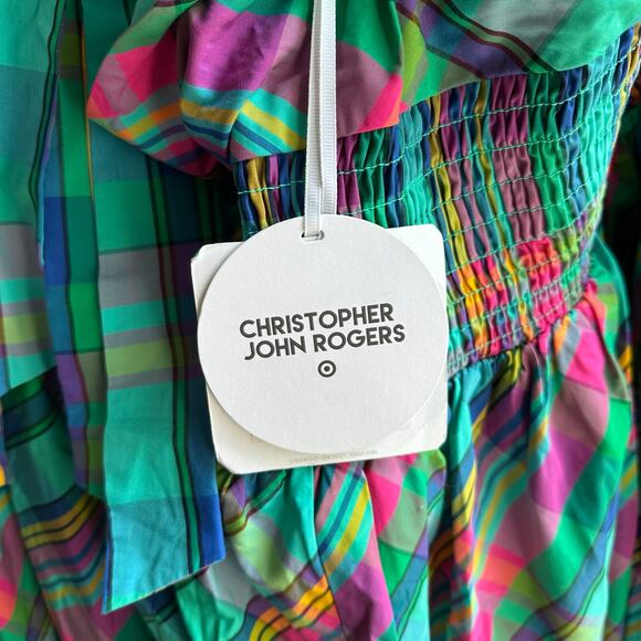 Christopher John Rogers x Target Bow Back Plaid Halter Dress Plus 28W 30W NWT - Picture 9 of 9